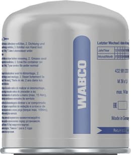 Produktbild: Wabco Lufttrocknerpatrone M 39 x 1,5 IG, 13 bar, für für Druckluftanlage