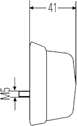 Technische Zeichnung: Hella® Positionsleuchte vorn links/rechts weiß Ø 80 mm