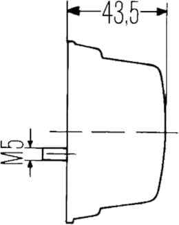 Technische Zeichnung: Hella® Schlussleuchte links/rechts Ø 78 mm, Schluss-, Bremslicht