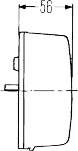 Technische Zeichnung: Hella® Schlussleuchte links/rechts 121 x 121 x 56 mm, Schluss-, Brems-, Blink-