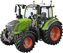 Produktbild: Fendt Traktor in Grün mit offener Kabine und orangefarbenen Felgen