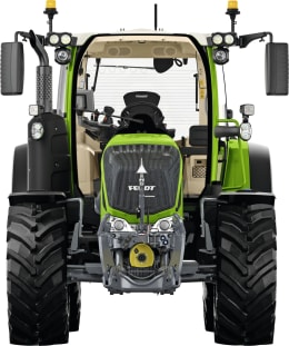 Produktbild: Fendt Traktor in grün mit geöffneter Motorhaube, Frontansicht