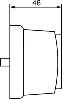 Technische Zeichnung: Hella® Lichtscheibe quadratisch, links/rechts, 62 x 62 mm für Seitenmarkierungsleuchte