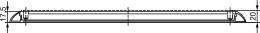 Technische Zeichnung: Hella® LED-Zusatzbremsleuchte oval, 284 x 30 x 20 mm