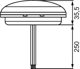Technische Zeichnung: Hella® LED-Schlussleuchte links/rechts 10 – 30 V DC, 94,5 mm, Schluss-, Bremslicht