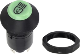 Produktbild: Fendt Druckknopfschalter Arbeitsscheinwerfer oben, grün, für Traktor Farmer, Favorit, Vario, Xylon