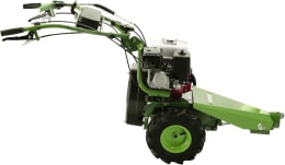 Produktbild: Agria Balkenmäher 5300 in Grün mit Benzinmotor und Mähbalken, Seitenansicht