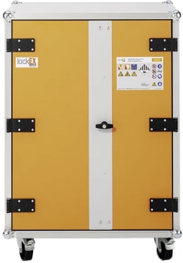 Produktbild: Cemo Akku-Ladeschrank Basic 8/10 400 V, mit Lenkrollen, 4 Ebenen, Kapazität 6 kWh, mit lockEX 2.0, 12117