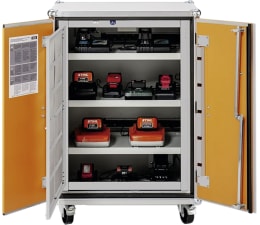 Produktbild: Cemo Akku-Ladeschrank Basic 8/10 230 V, mit Lenkrollen, 4 Ebenen, Kapazität 6 kWh, mit lockEX 2.0, 12116