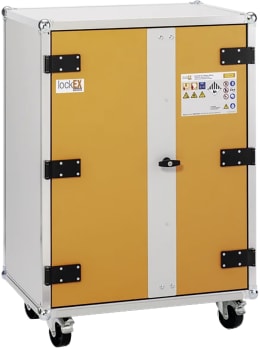 Produktbild: Cemo Akku-Ladeschrank Basic 8/10 400 V, mit Lenkrollen, 4 Ebenen, Kapazität 6 kWh, mit lockEX 2.0, 12117