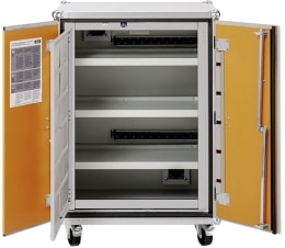 Produktbild: Cemo Akku-Ladeschrank Basic 8/10 400 V, mit Lenkrollen, 4 Ebenen, Kapazität 6 kWh, mit lockEX 2.0, 12117