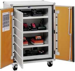 Produktbild: Cemo Akku-Ladeschrank Premium 8/10 230 V, mit Lenkrollen, 4 Ebenen, Kapazität 6 kWh, mit lockEX 2.0, 12120