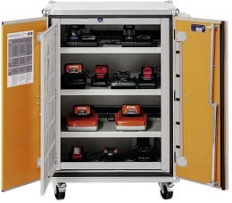 Produktbild: Cemo Akku-Ladeschrank Premium Plus 8/10 230 V, mit Lenkrollen, 4 Ebenen, Kapazität 6 kWh, mit lockEX 2.0, 12124