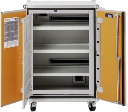 Produktbild: Cemo Akku-Ladeschrank Premium Plus 8/10 400 V, mit Lenkrollen, 4 Ebenen, Kapazität 6 kWh, mit lockEX 2.0, 12125