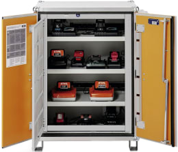 Produktbild: Cemo Akku-Ladeschrank Premium Plus 8/10 400 V, mit Füßen, 4 Ebenen, Kapazität 6 kWh, mit lockEX 2.0, 12123