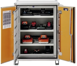 Produktbild: Cemo Akku-Ladeschrank Premium Plus 8/10 230 V, mit Füßen, 4 Ebenen, Kapazität 6 kWh, mit lockEX 2.0, 12122