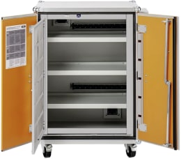 Produktbild: Cemo Akku-Ladeschrank Premium 8/10 400 V, mit Lenkrollen, 4 Ebenen, Kapazität 6 kWh, mit lockEX 2.0, 12121