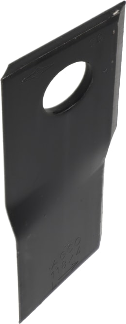 Produktbild: Fendt Kreiselmäherklinge 118 x 48 x 4 mm, links, gedreht für Mähwerk Fendt, Fella, Massey Ferguson, FEL133075