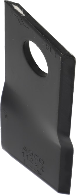 Produktbild: Fendt Kreiselmäherklinge 112 x 48 x 4 mm, links, gedreht für Mähwerk Fendt, Fella, Massey Ferguson, FEL134309