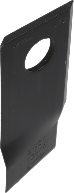 Produktbild: Fendt Kreiselmäherklinge 106 x 48 x 4 mm, links, gedreht für Mähwerk Fendt, Fella, Massey Ferguson, FEL122329