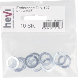 Set: Hevi Federring DIN 127-B für Gewinde M 10, 10 St.