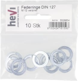 Set: Hevi Federring DIN 127-B für Gewinde M 12, 10 St.
