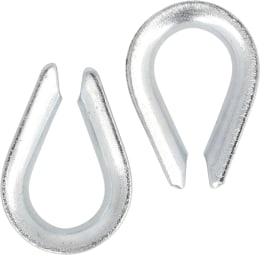 Produktbild: Hevi Kausche Metall verzinkt, DIN 6899-B für Stahlseil, 2 St.