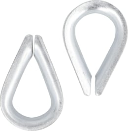 Produktbild: Hevi Kausche 10 mm, Metall verzinkt, DIN 6899-B für Stahlseil, 2 St.