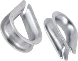Produktbild: Hevi Kausche 12 mm, Metall verzinkt, DIN 6899-B für Stahlseil, 2 St.