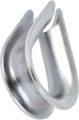 Produktbild: Hevi Kausche 12 mm, Metall verzinkt, DIN 6899-B für Stahlseil, 2 St.