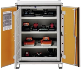 Produktbild: Cemo Akku-Ladeschrank Basic 8/10 230 V, mit Füßen, 4 Ebenen, Kapazität 6 kWh, mit lockEX 2.0, 12114