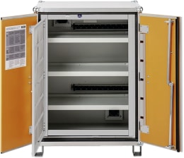 Produktbild: Cemo Akku-Ladeschrank Basic 8/10 400 V, mit Füßen, 4 Ebenen, Kapazität 6 kWh, mit lockEX 2.0, 12115