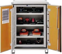 Produktbild: Cemo Akku-Ladeschrank Premium 8/10 230 V, mit Füßen, 4 Ebenen, Kapazität 6 kWh, mit lockEX 2.0, 12118