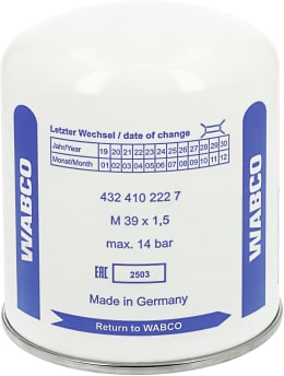 Produktbild: Wabco Lufttrocknerpatrone M 39 x 1,5 IG, 14 bar, für für Druckluftanlage