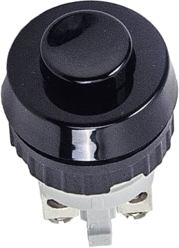 Produktbild: Herth + Buss Druckknopfschalter ohne Symbol, 2 x Schraubanschluss M 5, 12 V 1,4 A, 24 V 0,7 A