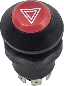 Produktbild: Herth + Buss Druckknopfschalter Warnblinklicht, 5 x Flachsteckanschluss 6,3 mm, 12 V 20 A, 24 V 10 A