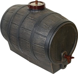 Produktbild: roto® Getränkefass Barik 100 l, aus lebensmittelechtem PE in Holzoptik, 2100062610