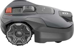 Produktbild: Husqvarna Automower 312V Mähroboter in Grau mit Bedienfeld und Stopp-Taste