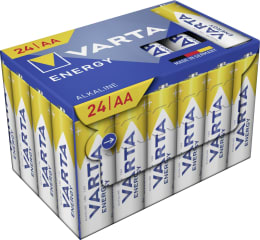 Produktbild: VARTA Batterie Alkaline Energy AA, Mignon, LR6 1,5 V/2.800 mAh, 24 St. Karton