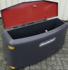 Produktbild: Düvelsdorf Transportbox 160 l mit rotem Deckel, geöffnet