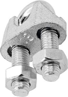 Produktbild: Hevi Seilklemme Metall verzinkt, DIN 741 für Stahlseil, 2 St.