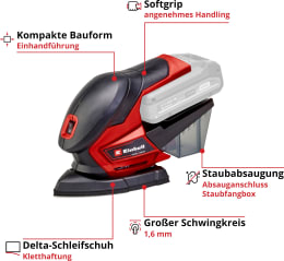 Produktbild: EINHELL Power X-Change Akku-Multischleifer TE-OS 18/150 Li Solo