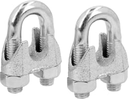 Produktbild: Hevi Seilklemme 16 mm/5/8, Metall verzinkt, DIN 741 für Stahlseil, 2 St.