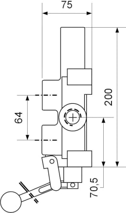 Technische Zeichnung: Holzspalterventil 80 l/min 250 bar