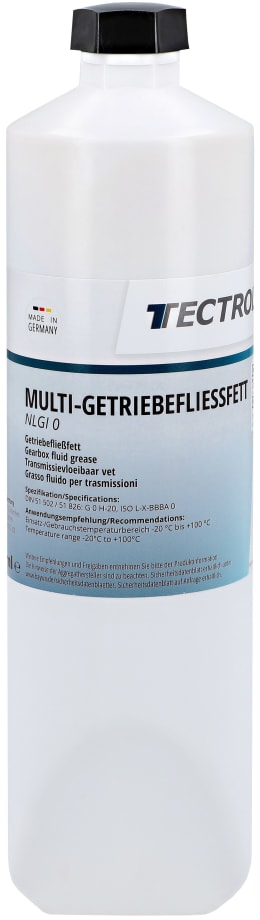 Produktbild: TECTROL MULTI-GETRIEBEFLIESSFETT 900 ml Flasche NLGI 0 Schmierfett, Natriumseife, Fliessfett