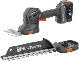 Produktbild: Husqvarna Akku-Grasschere Aspire S20-P4A mit Akku und Verlängerung in Grau-Orange