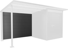 Produktbild: biohort® Rückwand dunkelgrau, metallic, für Seitendach Gerätehaus AvantGarde, 17097
