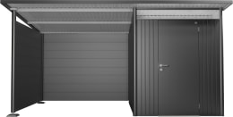 Produktbild: biohort® Rückwand dunkelgrau, metallic, für Seitendach Gerätehaus AvantGarde, 17097
