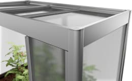 Produktbild: biohort Gewächshaus Florentina mit Metallrahmen in Quarzgrau-Metallic und transparenten Seitenwänden