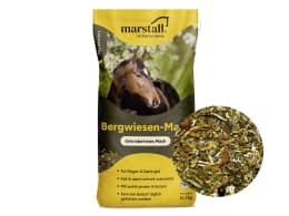 Produktbild: marstall® Bergwiesen-Mash mit Wacholderbeeren, Spitzwegerichkraut und Brennnessel